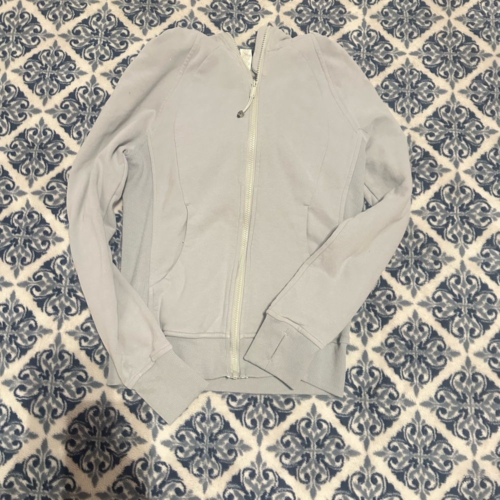 Lululemon light blue full length zipper scuba